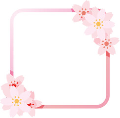 春 桜のフレームイラスト