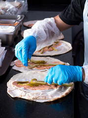 chicken lebanese sandwish preparation