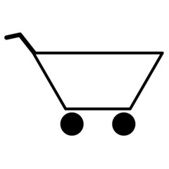 Wheelbarrow wagon icon. Garden cart. Work car. Outline symbol. Hand drawn. Simple art. Vector illustration. Stock image. 