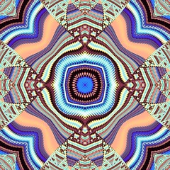 Abstract fractal pattern in aztec style.