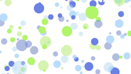 ポップ 丸 円 カラフル シンプル 青 白背景 [別Verあり]