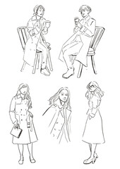 トレンチコートを着た女性　Female in a trench coat