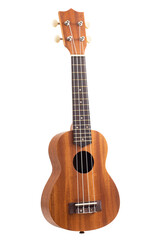 Ukulele hawaiian guitar isolated on white background with clipping path