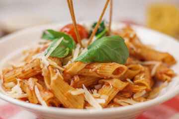 pasta with tomato sauce