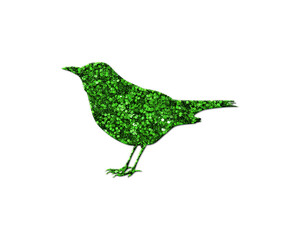 bird Animal Green Glitter Icon Logo Symbol illustration
