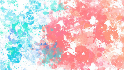 Blue and pink watercolor background for your design, watercolor background concept, vector.