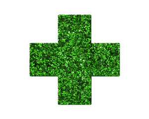Doctor Health Nurse Cross Green Glitter Icon Logo Symbol illustration