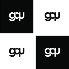 gqu letter original monogram logo design set