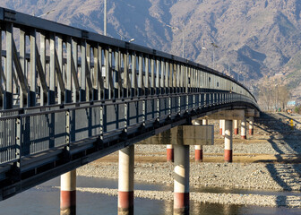 Mabey delta bridge on a river swat at Brikot
