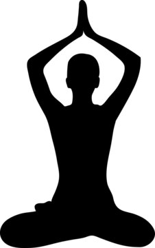recommend clip art: Woman in the yoga pose vector icon. Yoga icon. Woman yoga vector . Yoga pose. Meditation pose..eps