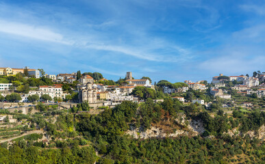 Fototapeta na wymiar Panorama of Ravello, Amalfi coast, Italy