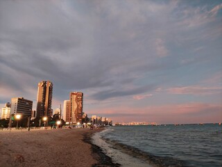 sunset on the beach