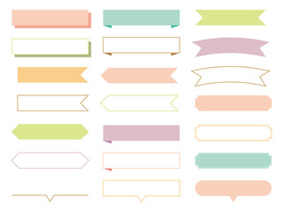 シンプルな見出しセット　カラフル