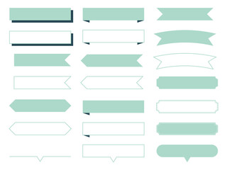 シンプルな見出しセット　青系