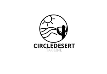 	
vector desert logo isolated on white background