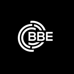BBE letter logo design on black background. BBE creative initials letter logo concept. BBE letter design.