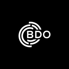 BDO letter logo design on black background. BDO creative initials letter logo concept. BDO letter design.