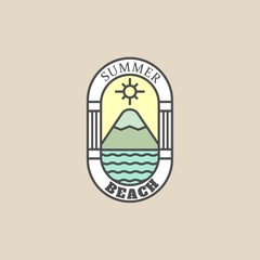 vintage beach simple logo