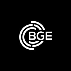 BGE letter logo design on black background. BGE creative initials letter logo concept. BGE letter design.