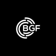 BGF letter logo design on black background. BGF creative initials letter logo concept. BGF letter design.