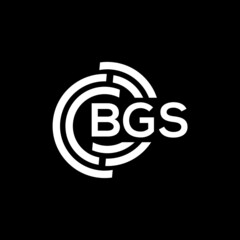 Obraz premium BGS letter logo design on black background. BGS creative initials letter logo concept. BGS letter design.