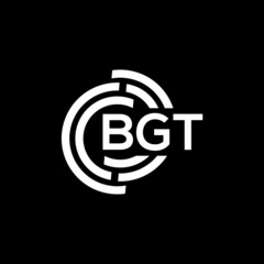 BGT letter logo design on black background. BGT creative initials letter logo concept. BGT letter design.