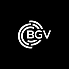BGV letter logo design on black background. BGV creative initials letter logo concept. BGV letter design.