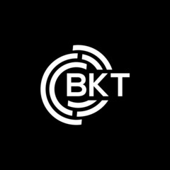 BKT letter logo design on black background. BKT creative initials letter logo concept. BKT letter design.