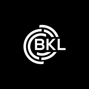 BKL letter logo design on black background. BKL creative initials letter logo concept. BKL letter design.