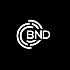 BND letter logo design on black background. BND creative initials letter logo concept. BND letter design.