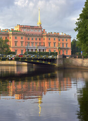Mikhailovsky castle in the morning