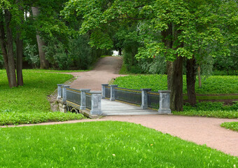 the Bridge in the Catherine Park in Pushkin