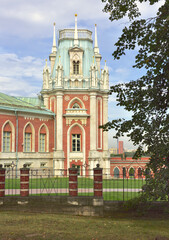 Fototapeta na wymiar In Tsaritsyn Park. Palace and Park ensemble of the XVIII century