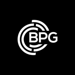 BPG letter logo design on black background. BPG creative initials letter logo concept. BPG letter design.