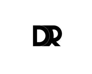 dr rd r d initial letter logo - obrazy, fototapety, plakaty