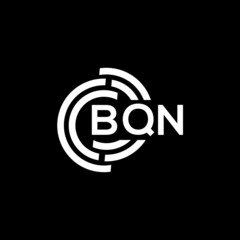 BQN letter logo design on black background. BQN creative initials letter logo concept. BQN letter design.