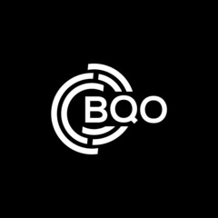 BQO letter logo design on black background. BQO creative initials letter logo concept. BQO letter design.