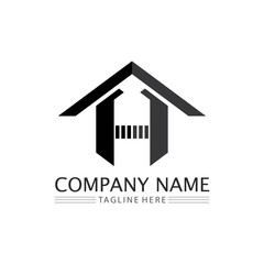 Real estate and home buildings vector logo icons template