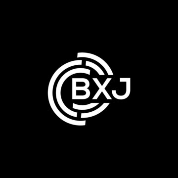 BXJ letter logo design on black background. BXJ creative initials letter logo concept. BXJ letter design.