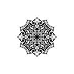 Mandala illustration design template isolated