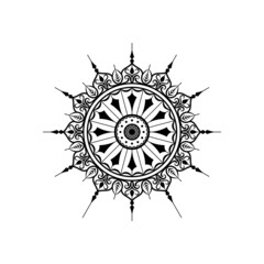Mandala illustration design template isolated