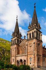 Spanish Catholic Covadonga Sanctuary Basilica Church in Spain