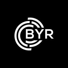 byr letter logo design on black background. byr creative initials letter logo concept. byr letter design.