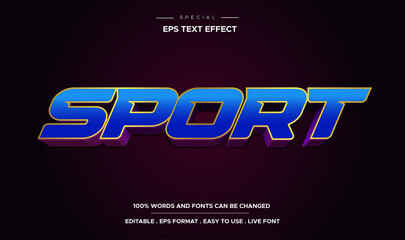 Text style 3d effect Sport bold mockup