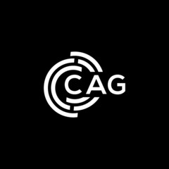 cag letter logo design on black background. cag creative initials letter logo concept. cag letter design.