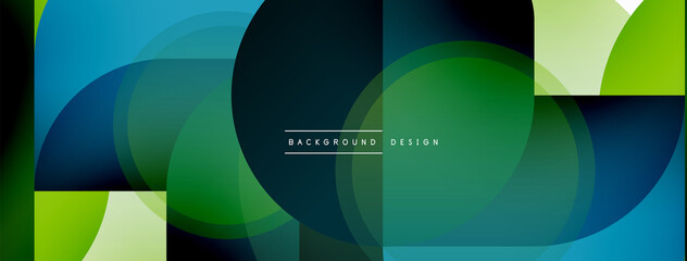 Creative geometric wallpaper. Minimal circle triangle and square line abstract background. Vector illustration for wallpaper banner background or landing page