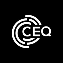 ceq letter logo design on black background. ceq creative initials letter logo concept. ceq letter design.