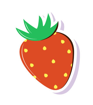 Strawberry Fruit Sticker