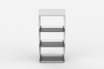 Display stand, retail display stand for product , display stands isolated on white background. 3d illustration