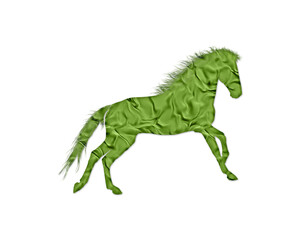 Obraz na płótnie Canvas Horse Animal Green Crispy Icon Logo Symbol illustration